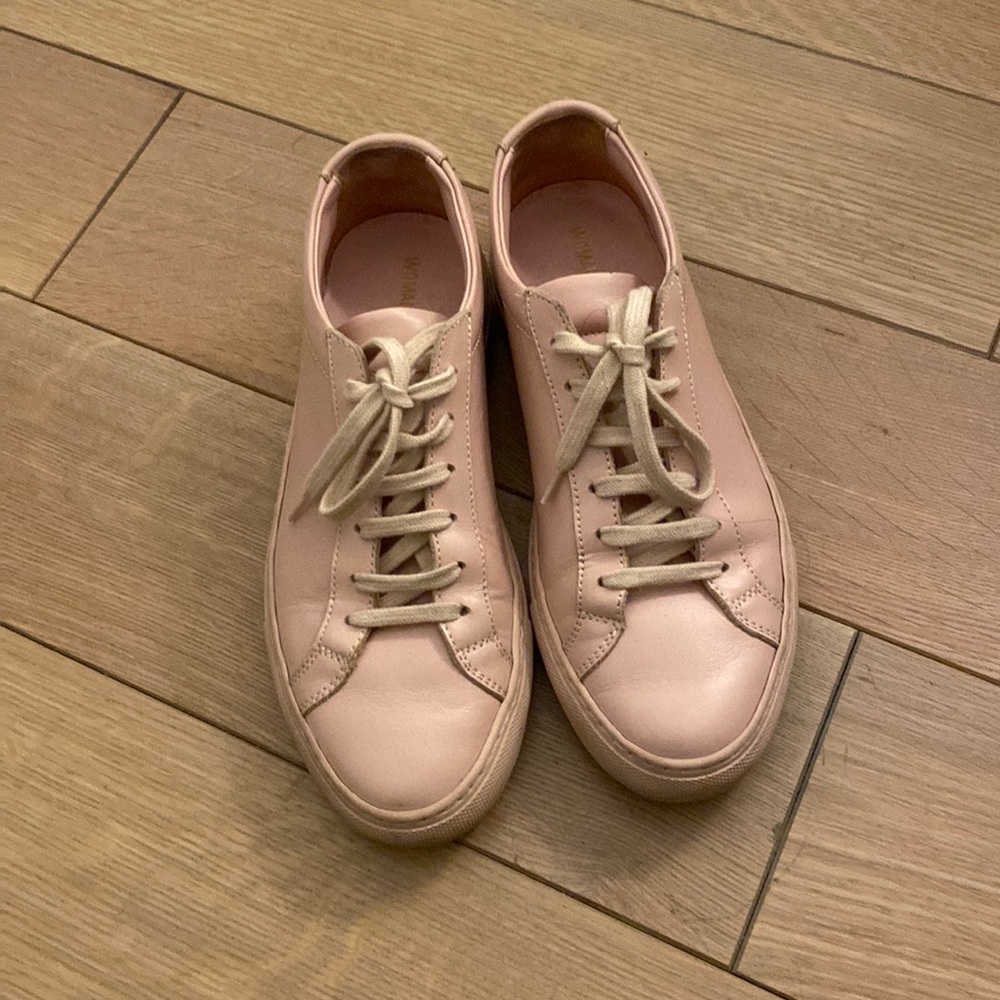Pink common projects sneakers size 36